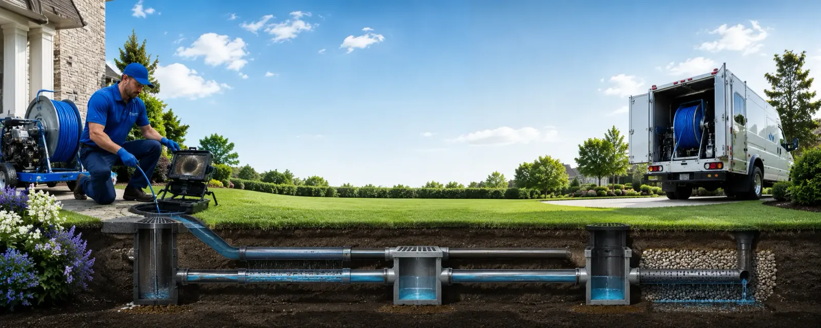 Outdoor drain cleaning information for York, ME